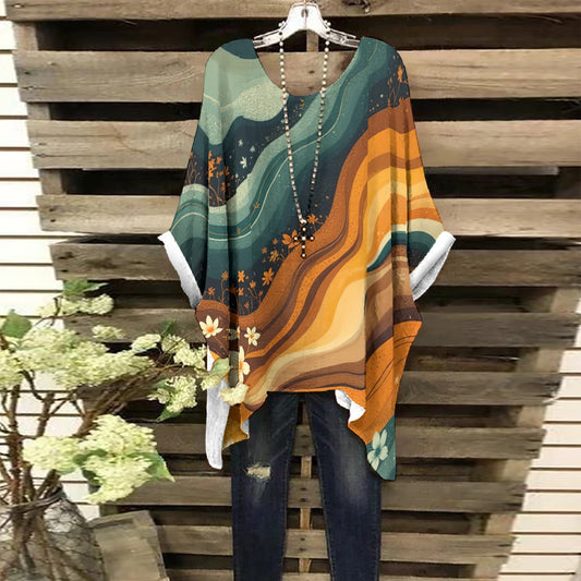 All-Over Print Women's Bat Sleeve Shirt