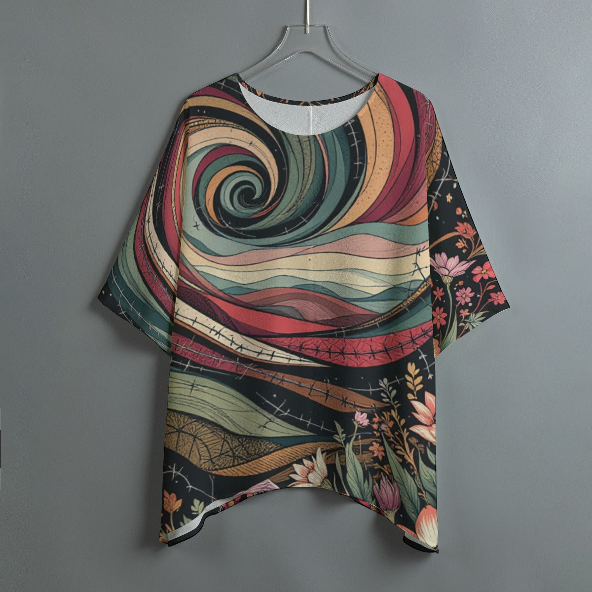 All-Over Print Women's Bat Sleeve Shirt