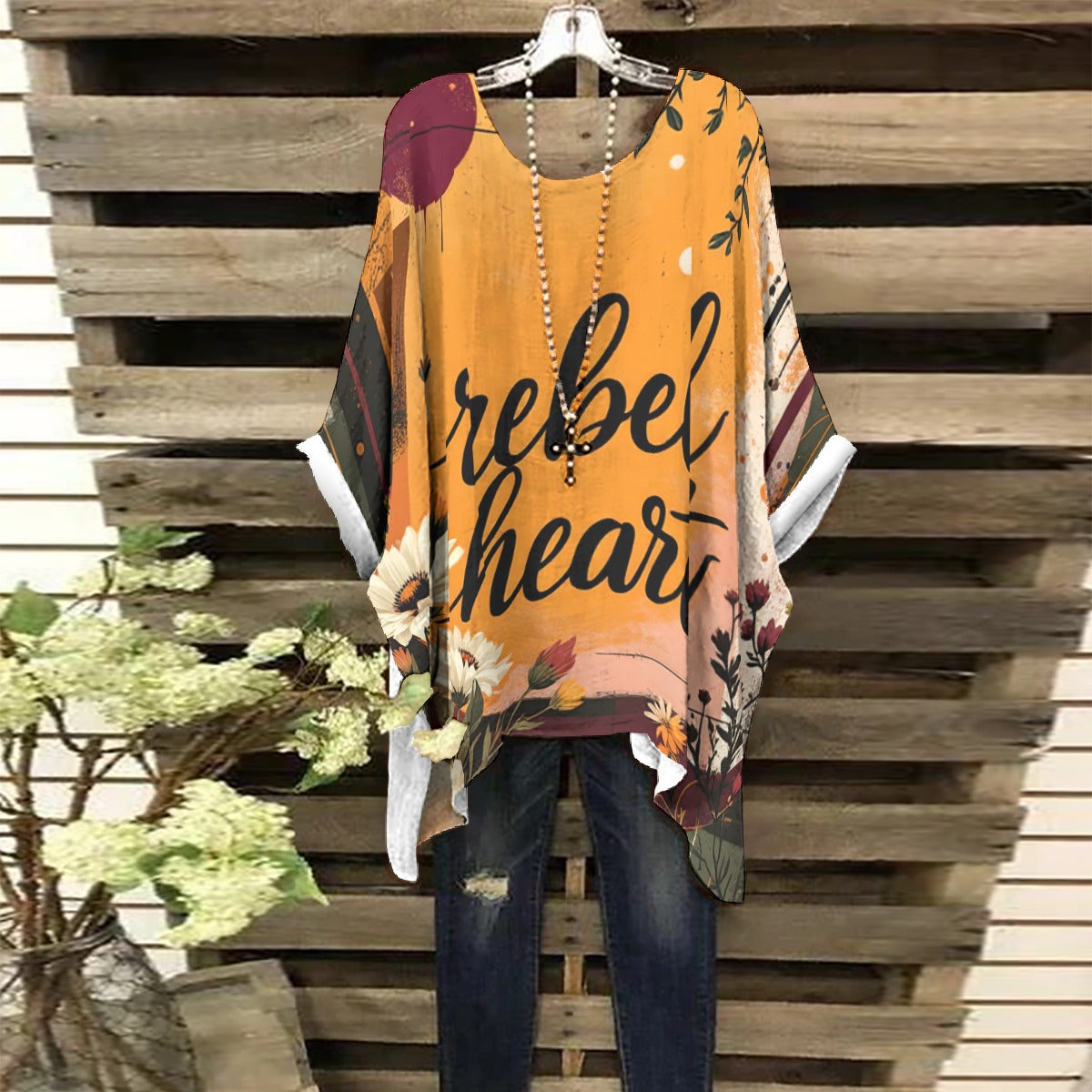 All-Over Print Women's Bat Sleeve Shirt