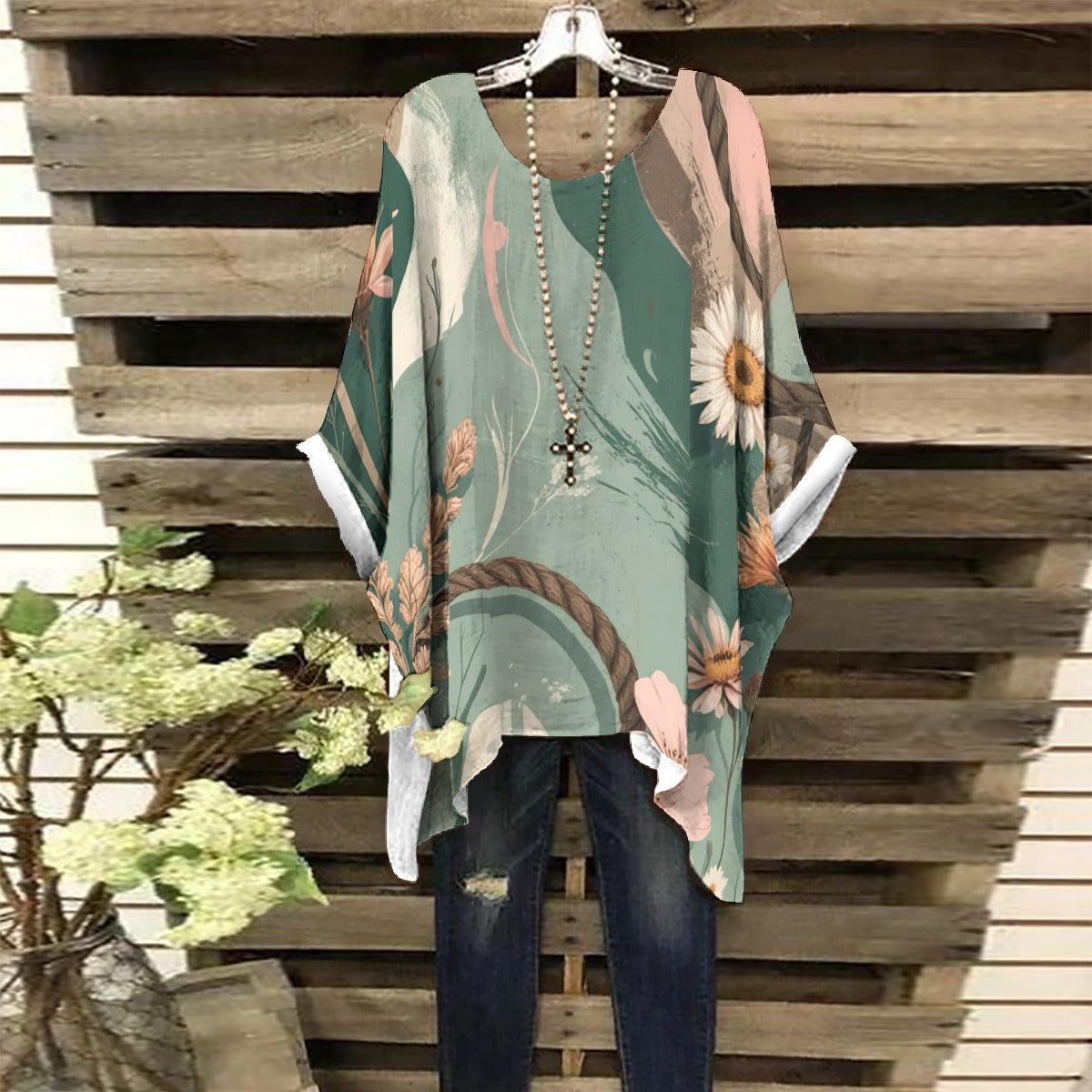 All-Over Print Women's Bat Sleeve Shirt