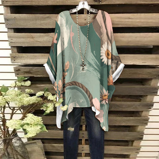 All-Over Print Women's Bat Sleeve Shirt